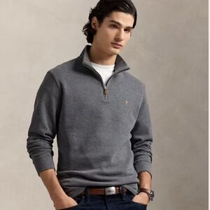 Ralph Lauren polo estate rib gray quarter zip size extra large